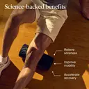 Therabody WaveRoller, Vibrating Roller for Sore Muscles, High-Density Foam, Reduces Muscle Tension, Black image 3