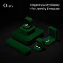 Oirlv Octagonal Velvet  Ring Box for Proposal Engagement 2-slot Jewelry Ring Gift Box Size 6*5.5*4cm image 3