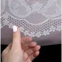 Unique Plastic Table Cover, White Lace, 1.37 x 2.74m image 1