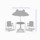 Garden furniture Kiddy patio set two chairs with one table/umbrella image 8