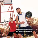 High-quality Rubber Basketball（29.5"） Size7# Black/Gold image 2