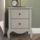 Galano Stella 2 Drawer Bedside Table – Modern Storage Cabinet for Bedroom, Living Room, Hallway or Entryway – Grey image 1