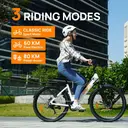 URLIFE Vélo électrique adulte 26 pouces, avec écran LCD, batterie amovible 48 V 10,4 Ah, moteur 250 W, transmission à 7 vitesses, autonomie maximale 80 km, trajet quotidien, vélo de montagne Noir 26 pouces image 5