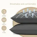 LeBonsoir Basics 50x75cm Pillowcases Set of 2， Super Soft Easy Care Microfiber，Envelope Closure， Dark Gray， Pillows Not Included image 3