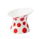 ZEZE Red Polka Dot Ceramic Pet Bowl, 165*165*140mm Food Water Bowl (Large) image 5