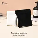 Oirlv Lot de 2 Pochettes de Voyage en Cuir PU pour Bijoux – Sacs Cadeaux Noël/Mariage, Idéal pour Bracelets, Colliers, Boucles d’Oreilles, Bagues, Savons ou Maquillage image 4