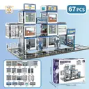 XINQIYUAN Qiyuan Set de Blocs de Construction Commissariat 7.5cm 67pièces Jouet d'Assemblage Magnétique [Mélange aléatoire – Couleurs issues uniquement de la photo principale] image 3