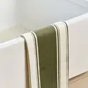 Dexam Tea Towel Love Colour Striped 100% Cotton Olive Green 45x70cm image 3