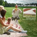 Outsunny Tapis d'extérieur réversible 1,8 x 2,7 m, tapis de sol au motif mur géométrique en PP, sac de transport inclus, résistant aux intempéries, rouge et blanc image 7
