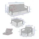 Hespéride Évasion - Ensemble de mobilier de jardin 5 places - Gris graphite et miel image 9