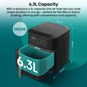 Hisense 6.3L Air Fryer - Black, 1800W,  Energy-Saving, Colour Touch Display, Cooker with 10 Cooking Functions, HAF1800DCDUK image 3