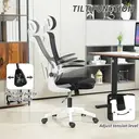 Vinsetto Ergonomic Office Chair, High Back Mesh Computer Desk Chair with Adjustable Arms, Headrest and Lumbar Support, Tilt Function for Home Office, Black image 4