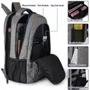 Sacs journaliers, sacs à dos ordinateur 17,3 pouces antivol sac homme travail université avec port USB rechargeable pour hommes, femmes, travail, voyage, affaires, gris, promotion Nouvel An, cadeau tendance image 1