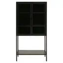 Interiors by Premier Display Cabinet Acier Metal Black Tall image 0