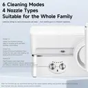 H2ofloss Portable Water Flosser, 6 Modes, 5 Spray Heads, 2500mAH Battery, 570ml Water Tank, IPX7 Waterproof, White image 7