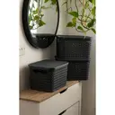 Strata Medium Urban Store Basket with Lid Charcoal Grey 14L image 5