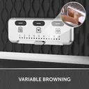 Breville Curve 4 Slice Toaster, High-Lift, Wide Slots, Textured, Black & Silver Chrome - VTT786 image 2