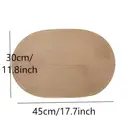 White Label PP Placemats Set of 6 for Dining Table，PP oval placemat BL light coffee，Washable Woven Vinyl Non-Slip 18x12 inches Placemat Heat-Resistant Durable Table Mats for Dining Table Easy to Clean image 4