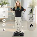 Smart Vibration Fitness Plate with 120-Speed Settings & 200W Motor - Full-Body Home Gym System w/LCD Touchscreen, Remote Control, Music Speaker, Resistance Bands & Yoga Mat - Quiet Vibration for, Toning for  all image 4