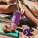 Bottle Bottle 40 oz Stainless Steel Vacuum Insulated Tumbler with Handle and Straw, Purple Sunset image 4