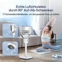 Airmate Luftzirkulationsventilatoren, höhenverstellbar (0,45–1,08 m), 3 Flügel, Reichweite 10 m, Drehregler, abnehmbar & tragbar, Neu eingetroffen image 7