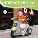 AIYAPLAY Kids Ride On Car, Foot To Floor Sliding Baby Car, Push Along Car with Music, Bubble, for Toddler from 2 to 5 Years Old - Cream White image 8