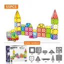 XINQIYUAN Qiyuan Jouet Éducatif Blocs de Construction Diamant Magnétiques 7.5cm 55pièces [Mélange aléatoire – Couleurs issues uniquement de la photo principale] image 1