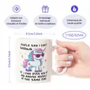 Alphynix 1 Mug blanc 33cl avec citation impertinente licorne "Je peux t'énerver et m'amuser", cadeau de Noël ou Thanksgiving drôle,Le cadeau de la saint-valentin, cadeau d’anniversaire image 7