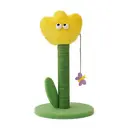 ZEZE Yellow Tulip Shaped Small Cat Scratching Post, Vertical Durable, Kitten Special Claw Grinder image 5