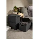 Strata Large Urban Store Basket with Lid Charcoal Grey 24L image 5