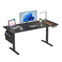 Ochama x SONGMICS Bureau Réglable en Hauteur, 160 x 70 cm, Fonction Mémoire, Port USB-C, Noir image 1