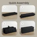 Ochama x SONGMICS Storage Ottoman Bench, 38 x 110 x 38 cm, End of Bed Bench, Storage Chest, for Living Room, Bedroom, Entryway, Black image 7