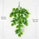 Yuejia 4Pcs 30in/76cmArtificial ake Vines Monstera for Decoration, Artificial Plants Ivy with Leaves Outdoor Indoor Decor Plastic Greenery Green Plant Faux Stems Home Garden Party Wedding Bedroom Room Office image 9