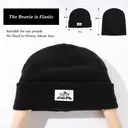 TOP-EX Beanie Hats Men Women 100% Merino Wool Winter Warm Cap for Outdoor Fleece Lined M/L Grey image 3
