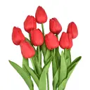 Wei's Moment 7Pcs Artificial Tulips Flowers 
Fake Flowers Latex Tulips Real Touch for Party Home Wedding Decoration and DIY Decor, Multicolor Red image 3