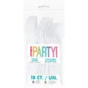 Unique Plastic Cutlery, White, 18 pack image 1