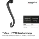 Monsga SM100 Küchenmaschine 1000W, Schwarz/Silber, 6,0L Edelstahl-Rührschüssel, Leise, mit Super-Antihaft Teflon-Knethaken (hitzebeständig bis 260°C), Schneebesen, Flachrührer & Spritzschutz, 8 Geschwindigkeitsstufen image 5