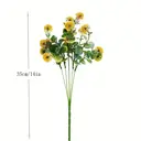 4Pcs 13.77in/35cm
Artificial Billy Ball Flower Man Fake Plants Living Room Decoration Ornaments Desktop Fake Flowers(yellow) image 8