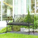 Outsunny Coussin de Banc de Jardin Rembourrage Épais 100 x 40 cm Gris Foncé | Doux, Intérieur et Extérieur image 8