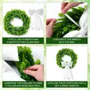 20 Inch Boxwood Wreath with Sash-1pcs image 6