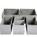 ANQI Organisateurs de tiroir en tissu pour chaussettes et sous-vêtements, lot de 6, gris, offre de Nouvel An, idées cadeaux phares image 4