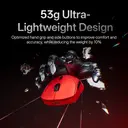 RAPOO VT2 MAX Wireless Gaming Mouse, True 8K Wireless Polling Rate, 53g Lightweight, Up to 750 Hr Battery, Nordic nRF54L15 MCU, 120-Million Optical Switch, 10 Programmable Buttons, Macro Enabled - Red image 3