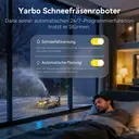 Yarbo Schneefräse, mit 24/7 autonomer Räumung und Selbstaufladung – Intelligente AI-Navigationsbasisstation mit 500 Pfund (ca. 227 kg) Zugkraft und Allwetter-Beständigkeit. Vollautomatischer Schneefräsen-Roboter: 24/7 autonome Schneeräumung für große Grundstücke, bewältigt Steigungen bis zu 36%, 30 cm Aufnahmehöhe & einstellbarer Schneewurf von 1,8-12 m | Intelligente, mühelose Winterlösung image 3