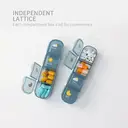 JORDAN&JUDY Portable Sealed Weekly Pill Organizer Large Capacity Pill Dispenser Pill Storage Box 28 Compartments-Blue, New Year Sale , Top gift picks image 4