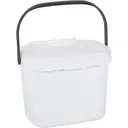 Addis Everyday Kitchen Food Waste Compost Caddy Bin, 4.5L - White & Metallic Silver image 2