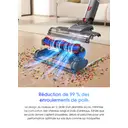 UNINELL HOME UV1 Aspirateur Balai sans Fil, Aspirateur Puissant 45KPa/450W pour Poils d'Animaux, Batterie Amovible 60 Min, Léger, Autoportant et Anti-Emmêlement pour Maison image 6