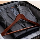 10pack High-Grade Wooden Suit Hangers, Claret image 2