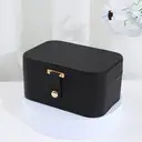 JORDAN&JUDY Multi-Layer Jewelry Box Small Earring Box Ring Storage Box Necklace Box Earring Jewelry Case - 2 Layer Black, New Year Sale , Top gift picks image 1