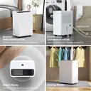 Midea Seasonal Dehumidifier – 10L Extraction, Humidity Control, Continuous Drain Option, White – MDDQ-10DEN7-QA3 image 2