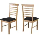 Dining Chairs Hanover Oak/Black 2pcs image 1